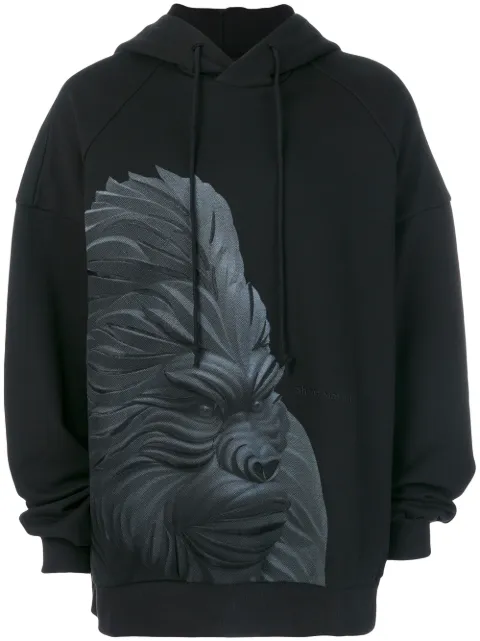 Juun.J ape print hoodie