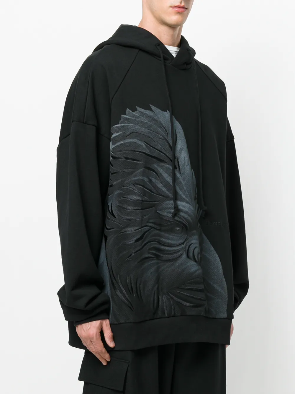  Juun.j Kapuzenpullover Mit Affen Print   Schwarz 