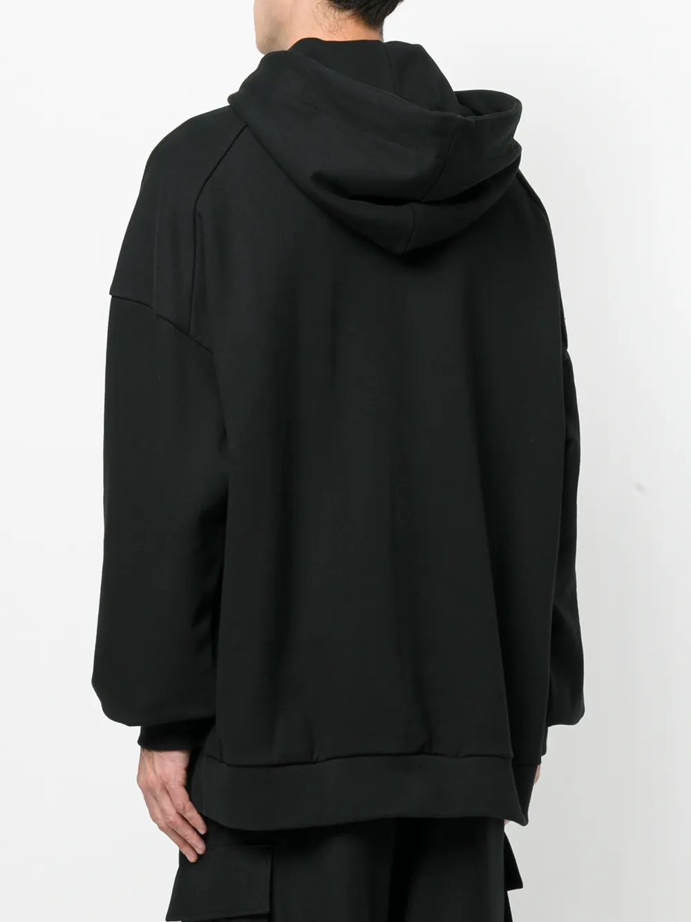 Juun.J ape print hoodie Zwart