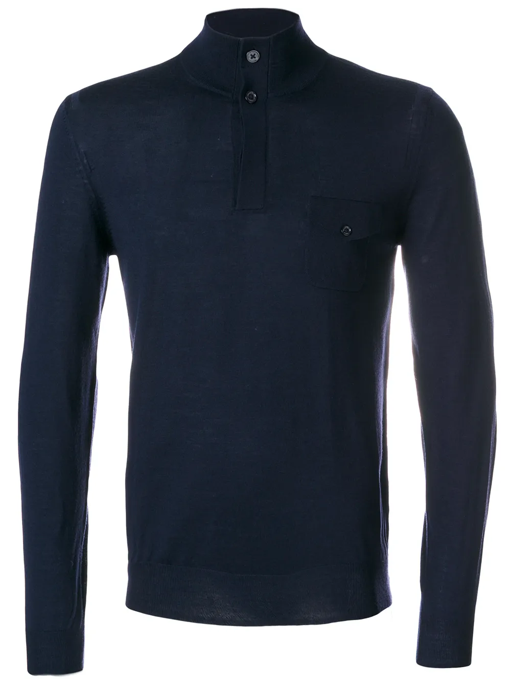 Paolo Pecora buttoned neck jumper Blauw