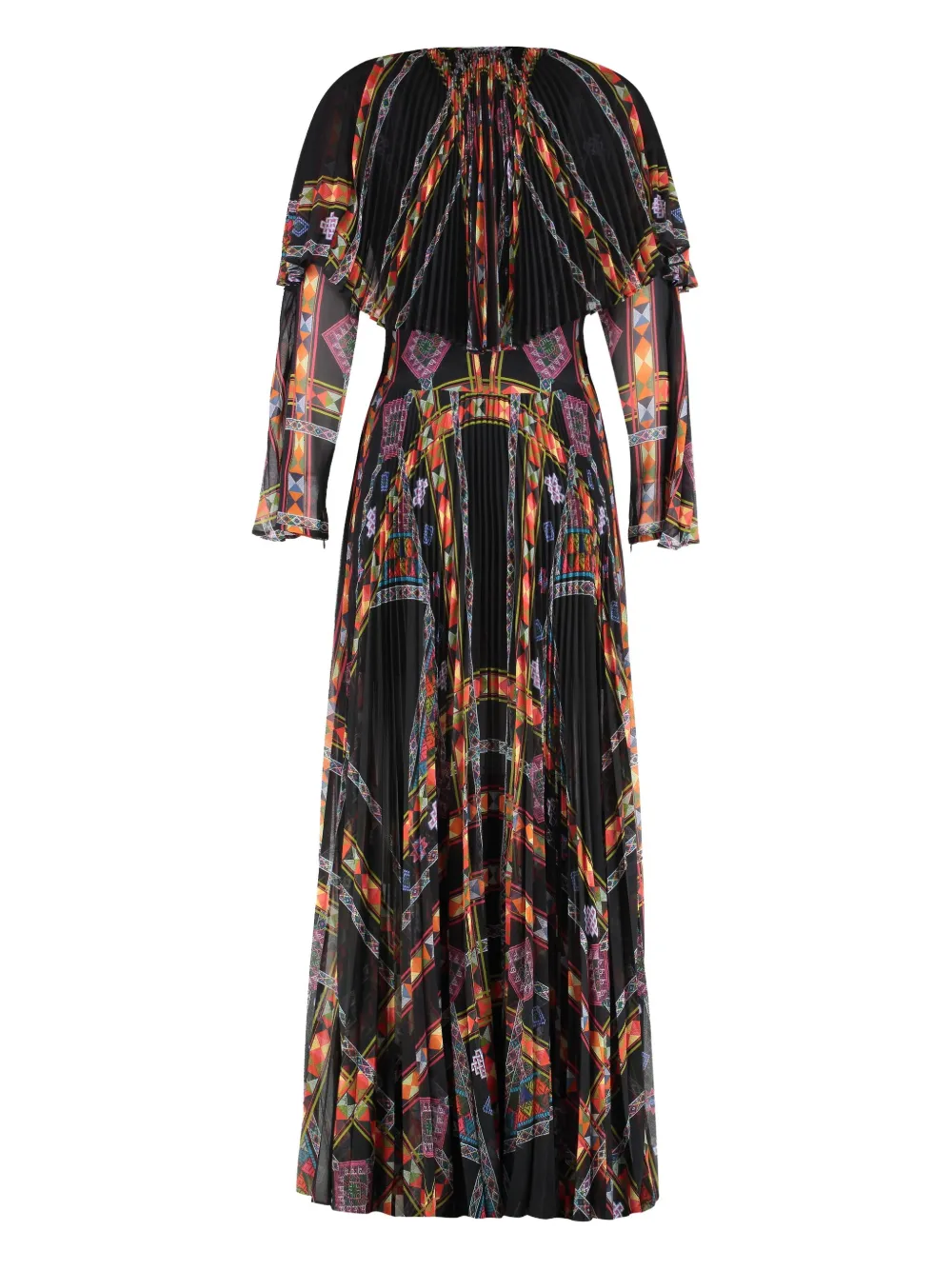 ETRO Pleated Maxi Dress - Zwart