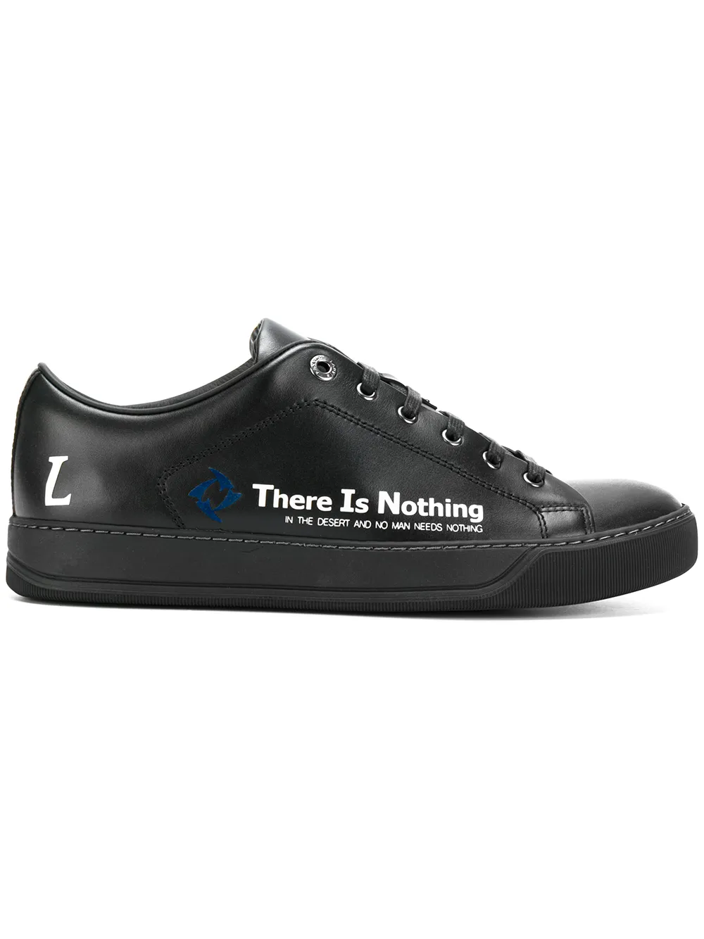 Lanvin low top sneakers with slogan Black