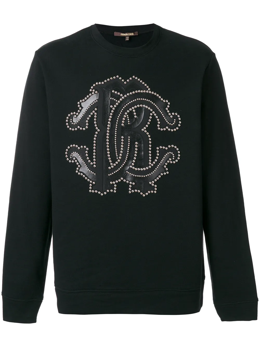 roberto cavalli 铆钉logo饰套头衫