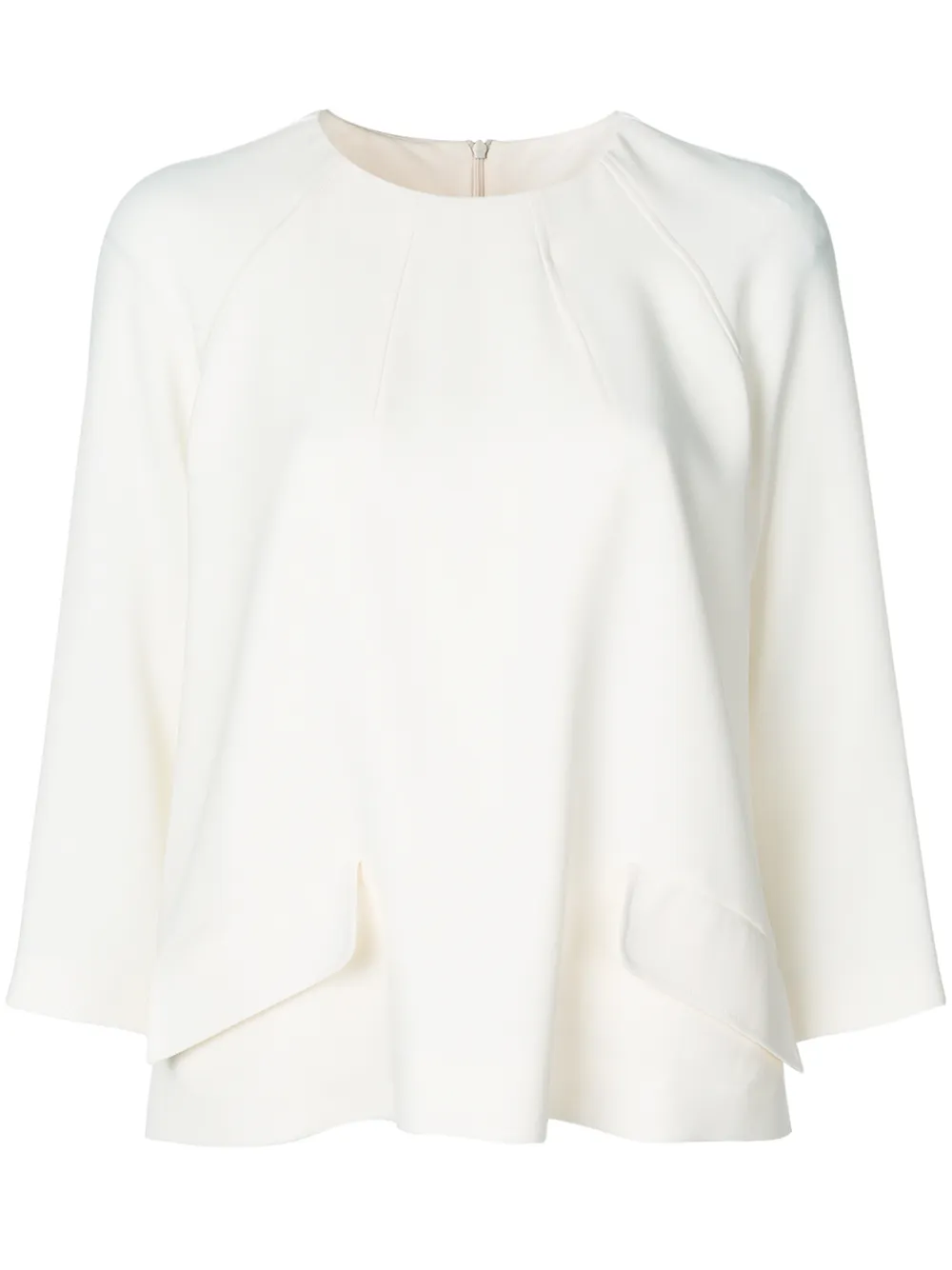 Alberto Biani Blusa con finte tasche frontali - Bianco