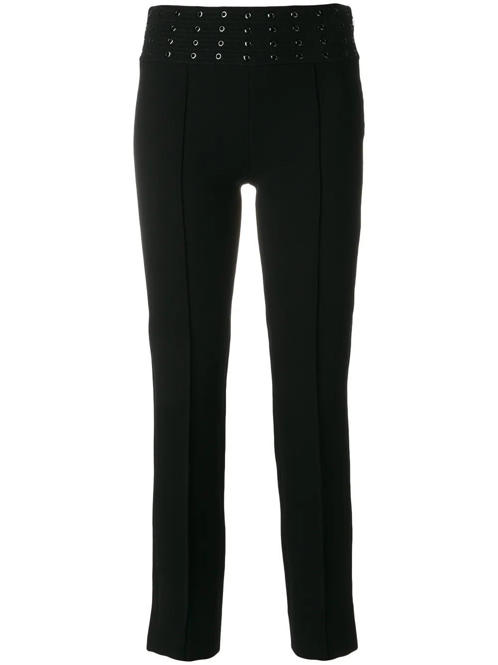 Pucci Embellished Waist Cropped Trousers In Black