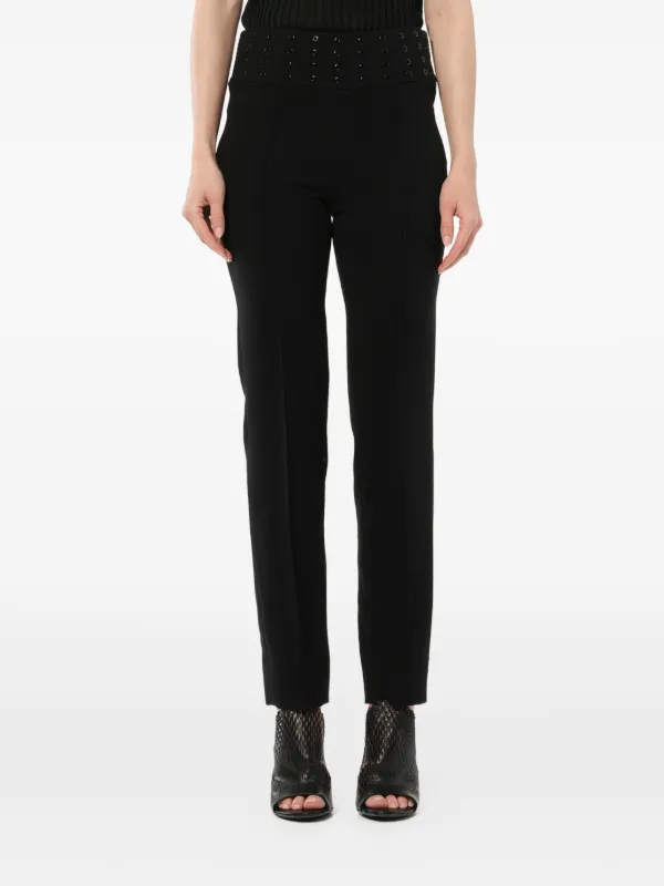 Pucci Embellished Waist Cropped Trousers in Black