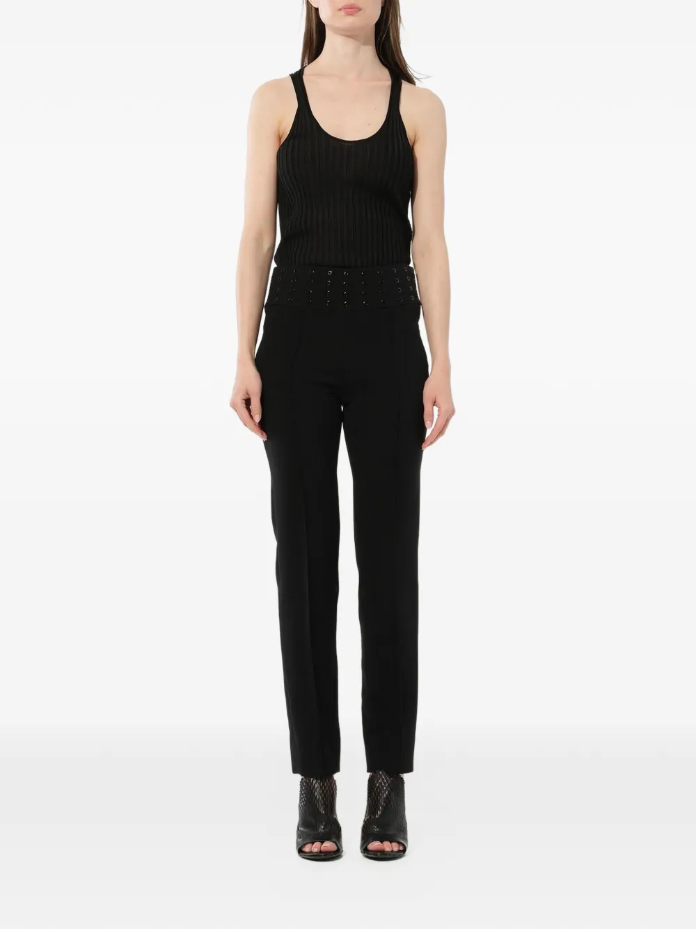  Pucci Cropped Hose Mit ösen   Schwarz 