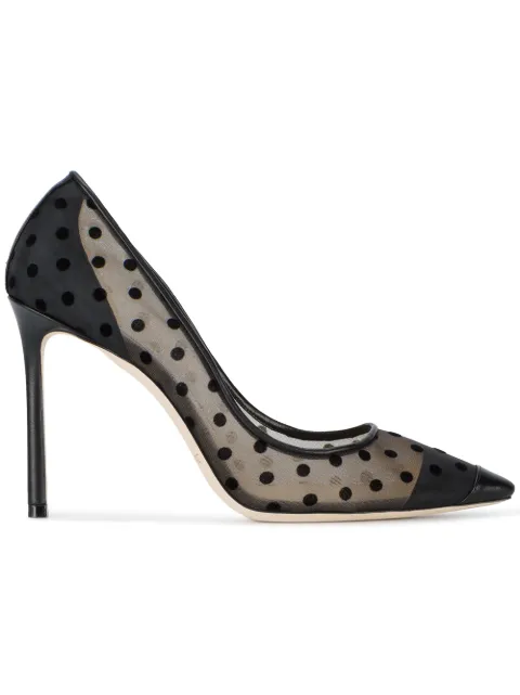 dior mesh polka dot pumps