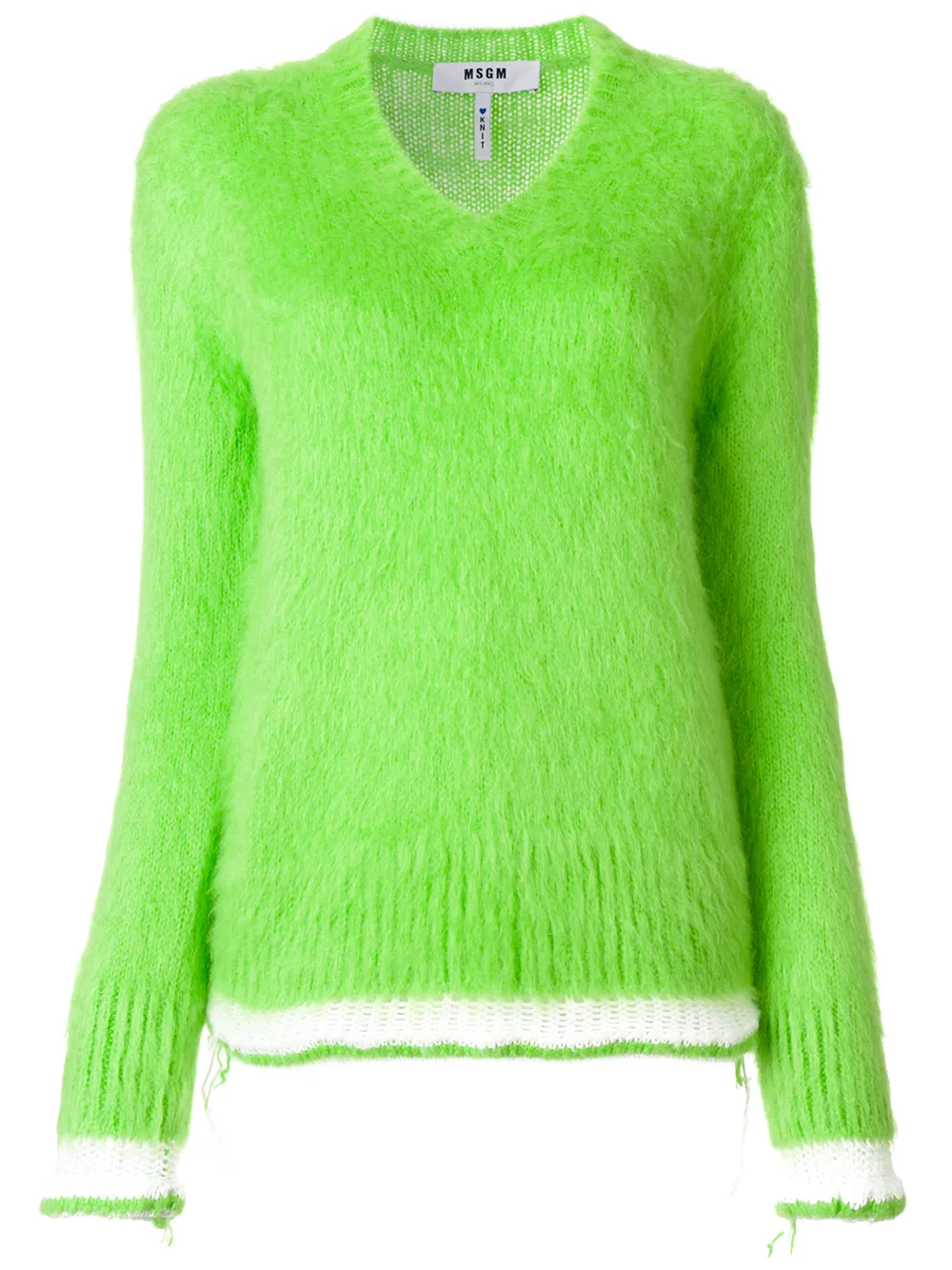 MSGM suéter con cuello en V | verde | Image 1