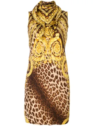 Versace Vintage Scarf Dress Farfetch Versace Vintage Scarf Dress