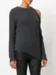 R13 distressed one shoulder jumper