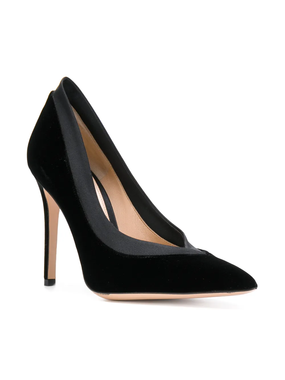 Gianvito Rossi leather trim pumps Zwart