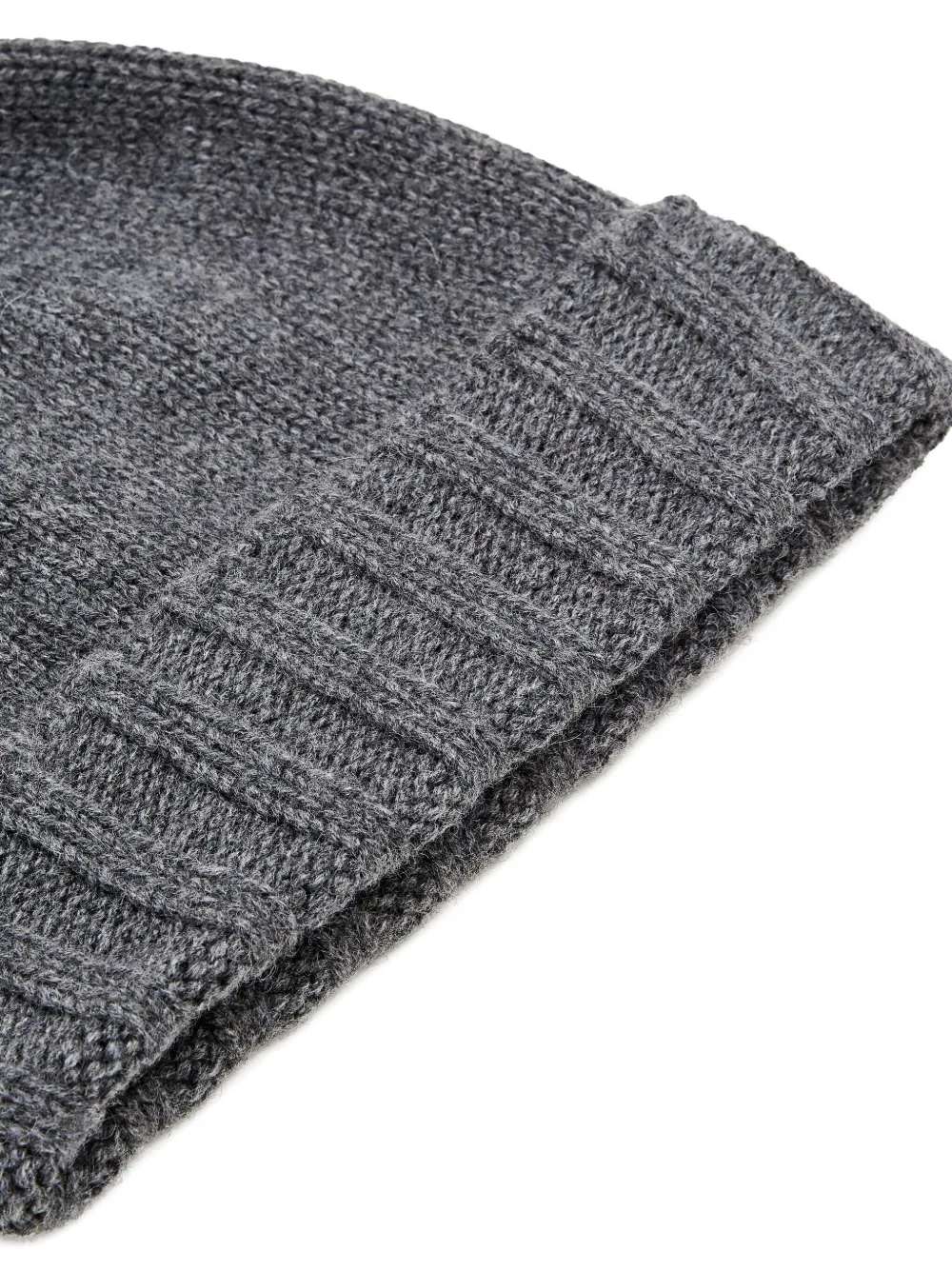 Drumohr ribbed hem beanie - Grijs