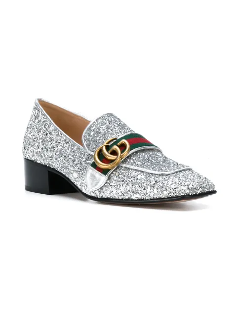 gucci loafers glitter