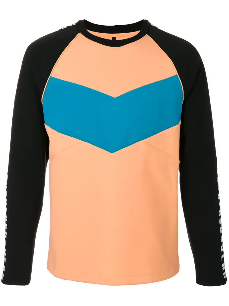 Versus - colour block pullover - men - Polyamide/Spandex/Elastane - M, Yellow/Orange