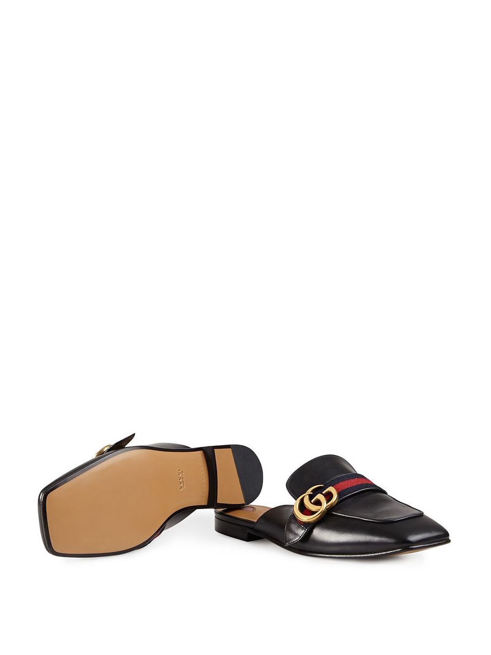 gucci web trimmed slippers