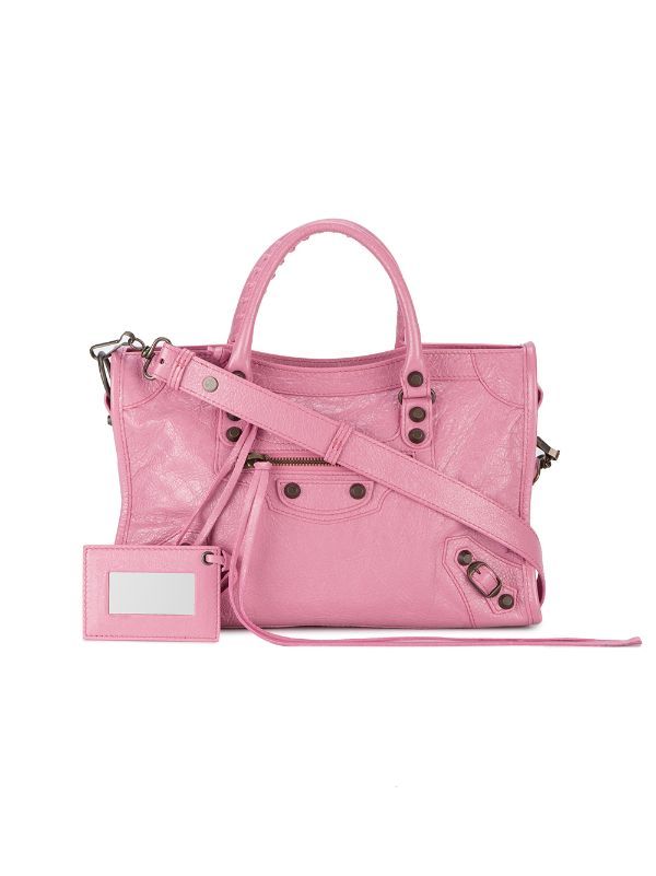 white and pink balenciaga bag