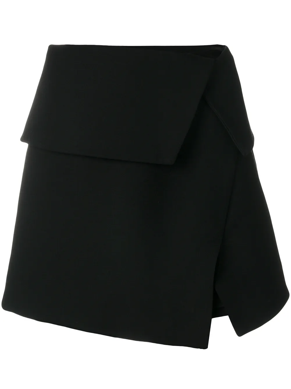 Balmain asymmetric foldover skirt | Black | Image 1