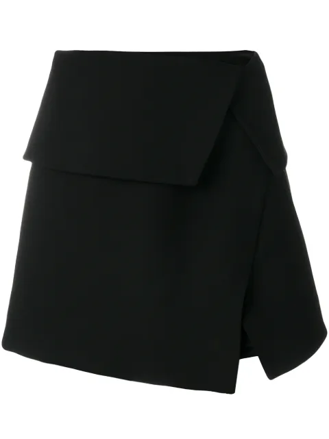 Balmain asymmetric foldover skirt