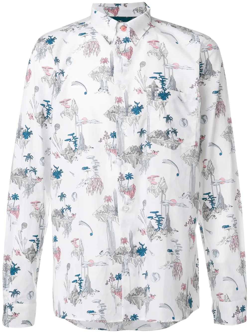 PS BY Paul Smith Printed Button-down Shirt $195 - Buy AW17 Online - Fast Delivery, Price