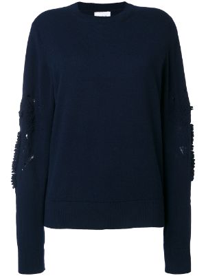 Louis Vuitton Uniformes Womens S Pullover Sweater Jumper Navy Blue Chevron  Crew
