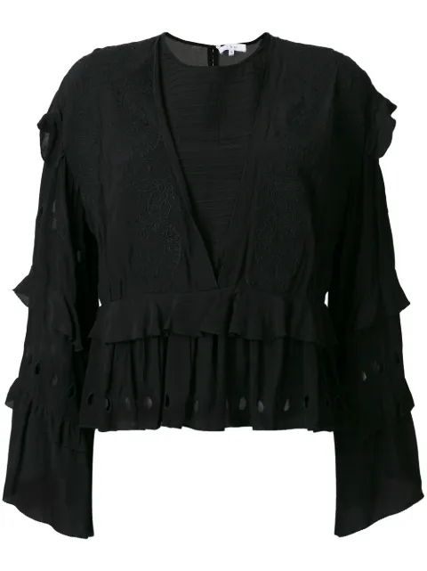 IRO embroidered ruffle blouse