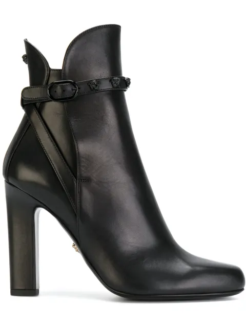 strap leather boots