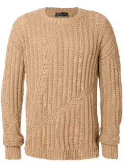 Versace Sweaters Men's - Farfetch Cross Rib knit jumper