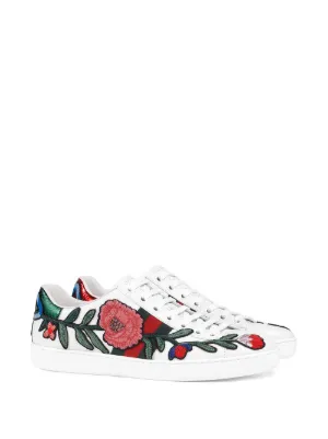 gucci floral pumps