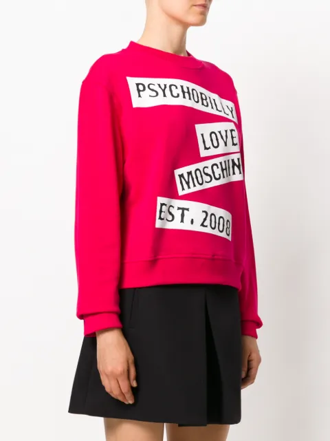 love moschino box logo sweatshirt