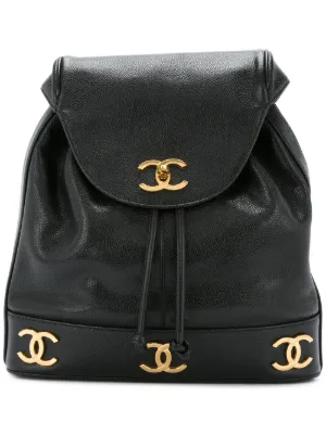 CHANEL Pre-Owned 1992 Triple CC Backpack | Black | FARFETCH