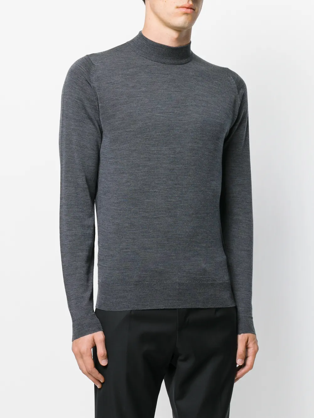 John Smedley turtle-neck jumper Grijs