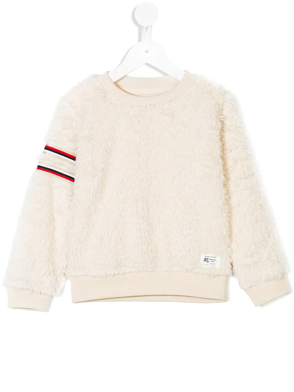 American Outfitters Faux Fur Effect Sweatshirt In Neutral