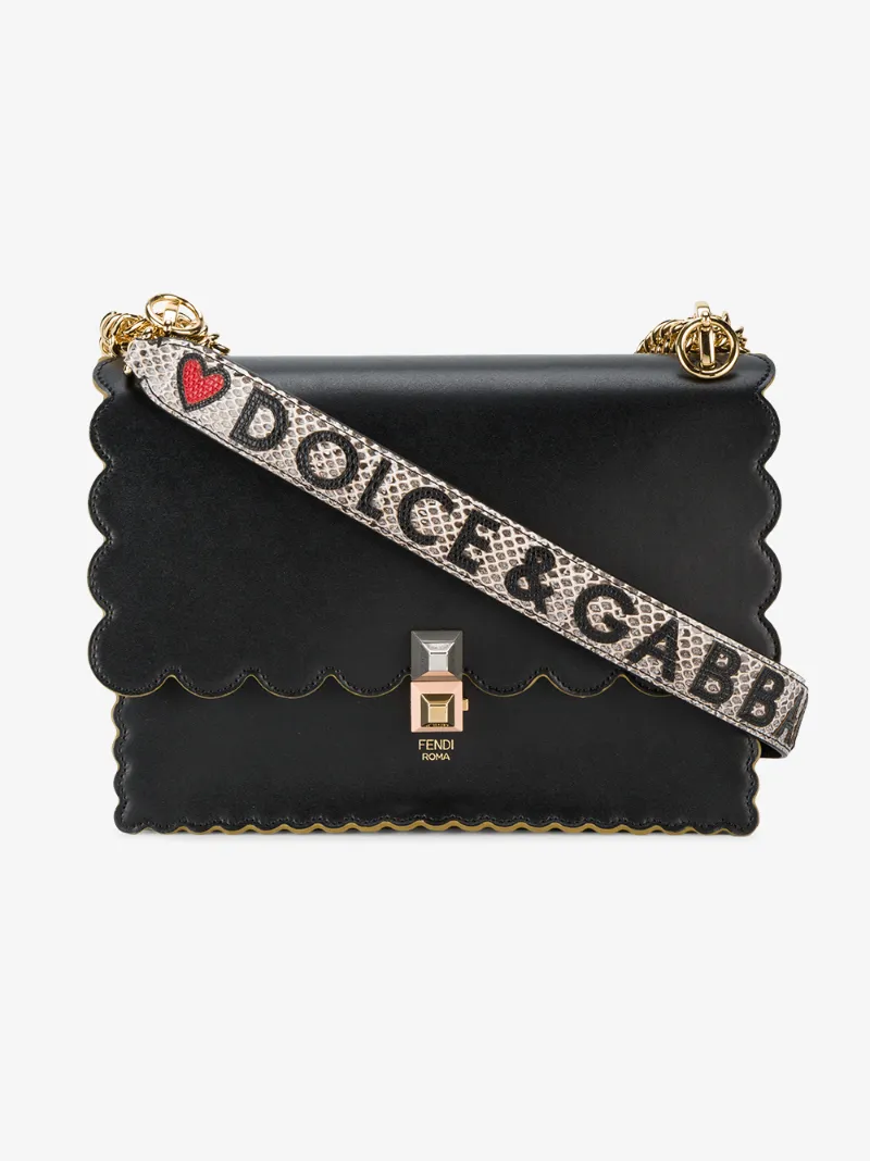 Dolce & Gabbana snake skin embossed applique bag strap