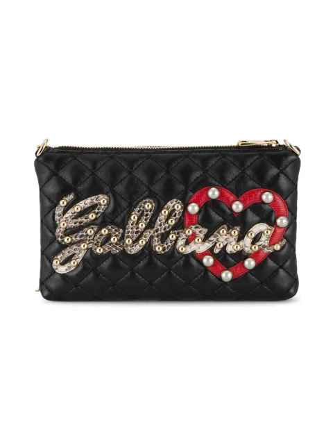 DOLCE & GABBANA DOLCE & GABBANA APPLIQUÉ LOGO QUILTED BAG - BLACK,BI0933AI48912313257