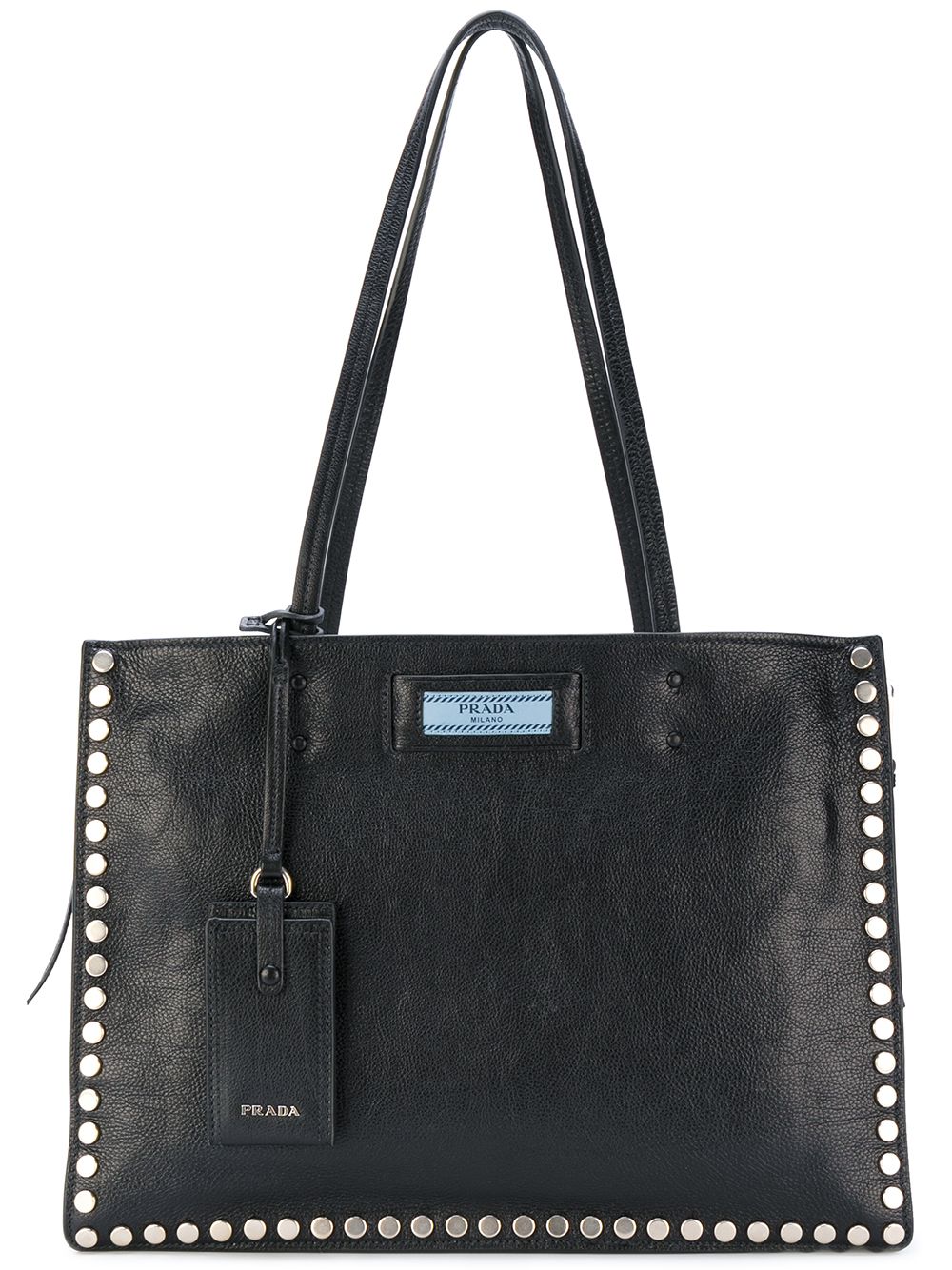 фото Prada сумка-шоппер 'etiquette' с заклепками