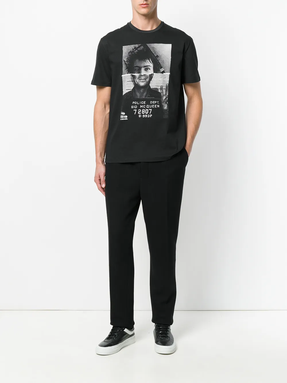 Neil Barrett T-shirt met print Zwart
