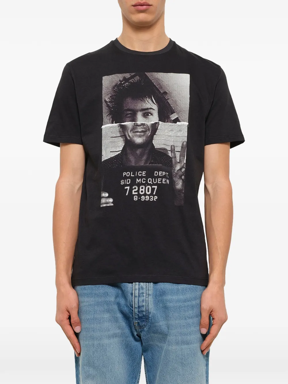 Neil Barrett T-shirt met print Zwart