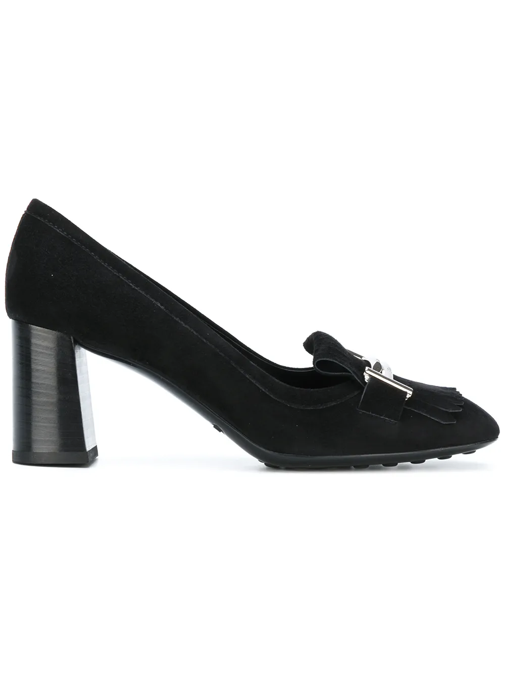 Tod's Double T fringed pumps Zwart
