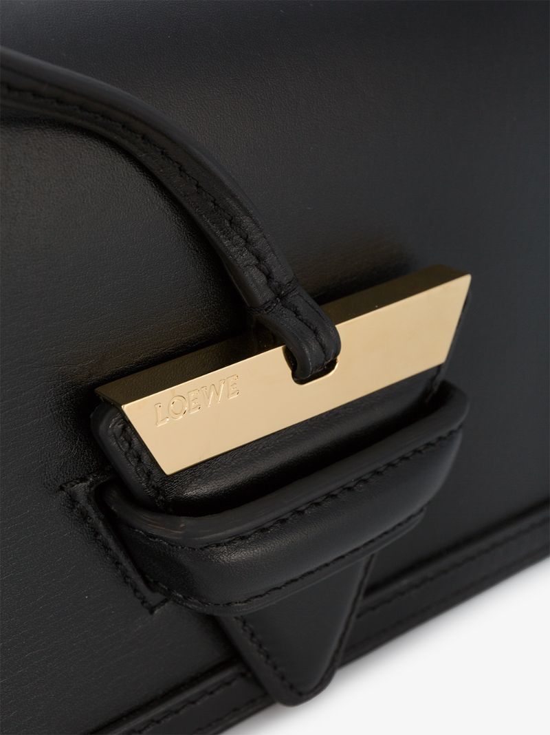 LOEWE Black Barcelona Leather Shoulder Bag | ModeSens