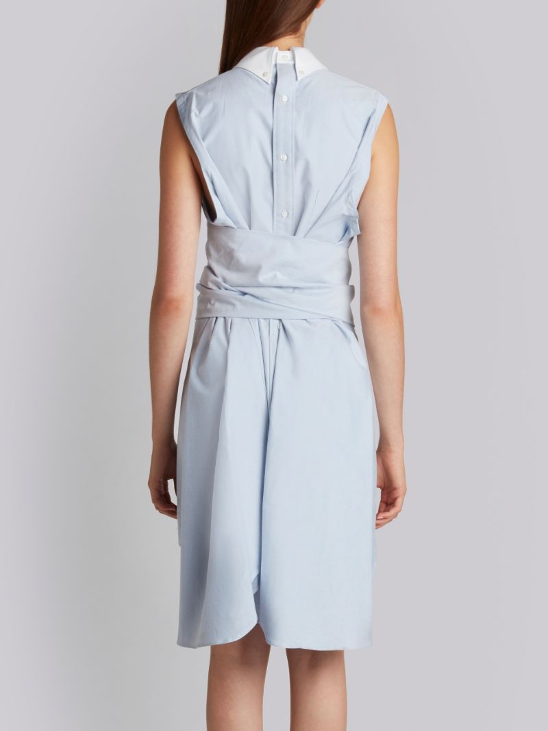 sleeveless oxford shirtdress