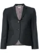 الصورة 1 من Thom Browne معطف رياضي أحادي صدر رمادي داكن