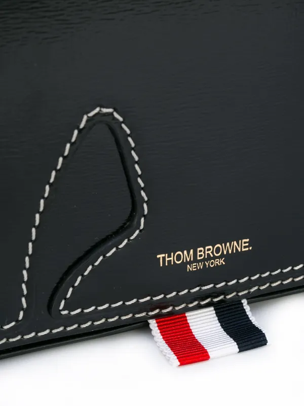 Thom Browne CAT ICON CALFSKIN CLUTCH BAG | Black | FARFETCH