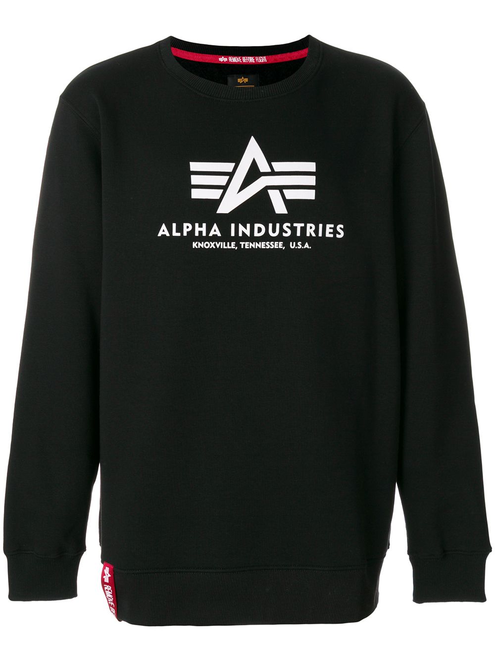 Alpha Industries Logo Patch Jumper In Black