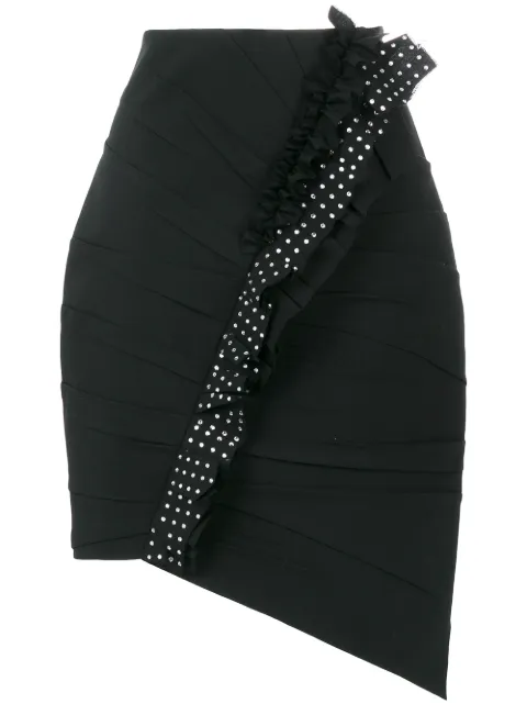 Saint Laurent asymmetrical mini skirt