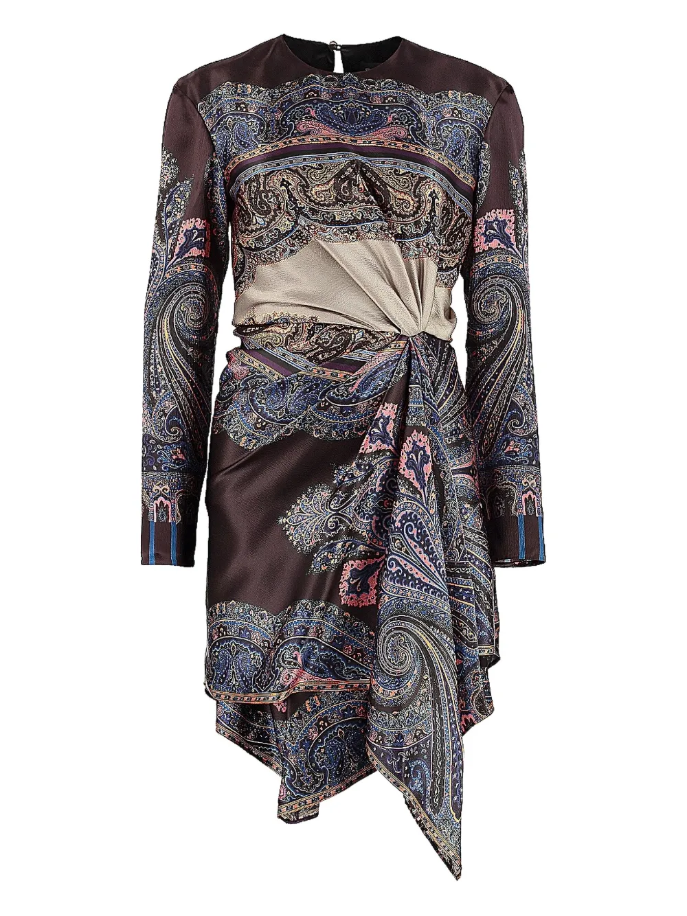 ETRO draped asymmetric mini dress | Blue | Image 1