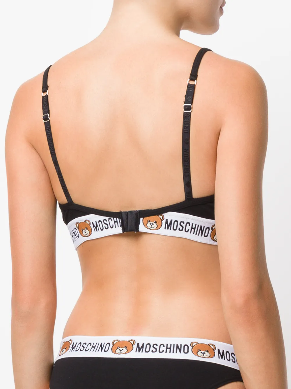 фото Moschino треугольный бюстгальтер с логотипом