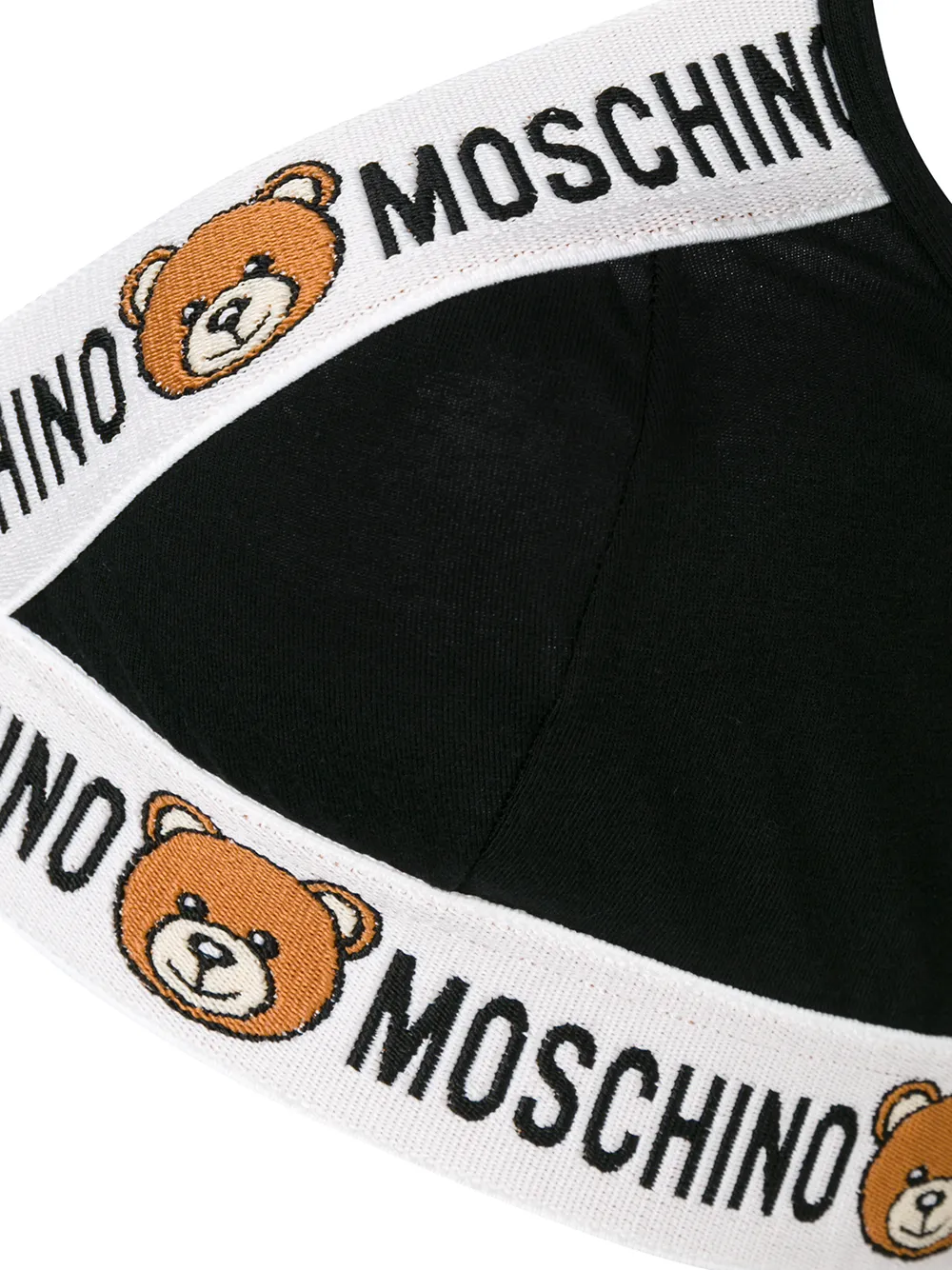 фото Moschino треугольный бюстгальтер с логотипом