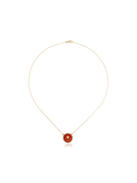 Foundrae 18k yellow gold and diamond Strength necklace