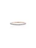 Ileana Makri rose gold thread band P-D ring - Metallic